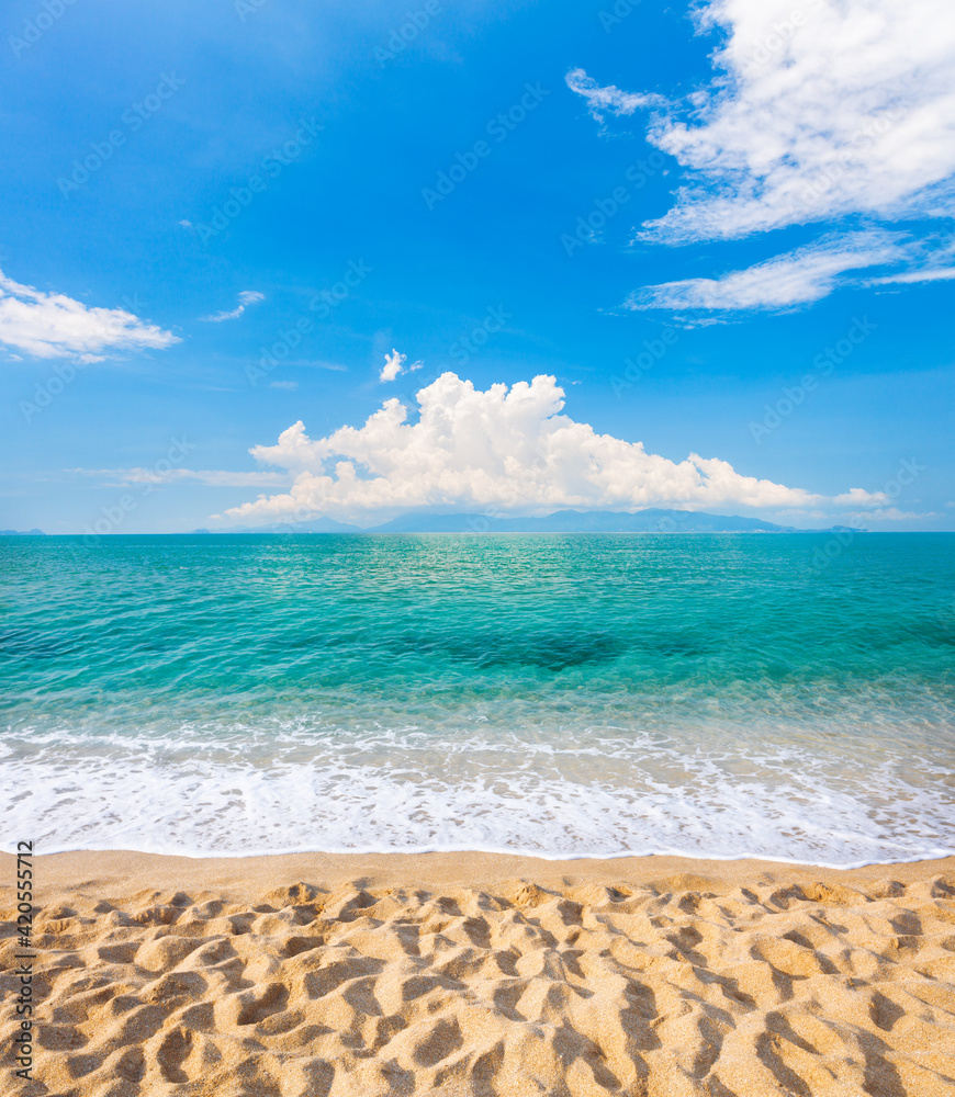 Fototapeta premium Sandy beach and beautiful tropical sea