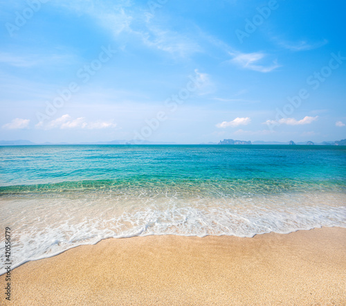 Sandy beach and beautiful tropical sea
