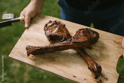 Beef tomahawk