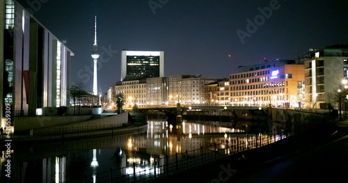 Berlin Government quarter at night - travel photography
