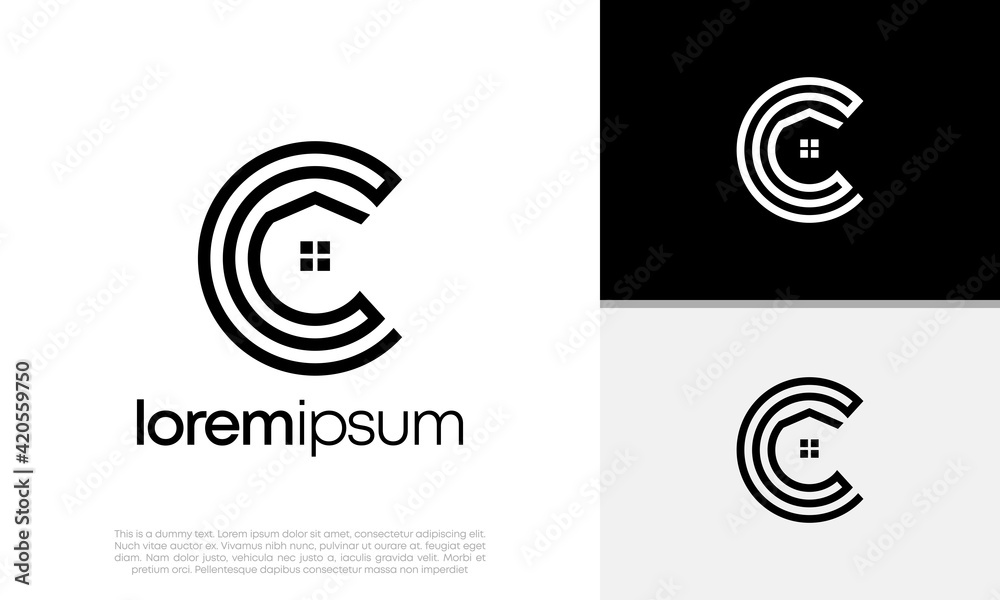 Real Estate Logo. Initial C logo design. Initial Letter Logo. Real Estate Logo. Initial C logo design. Initial Letter Logo.