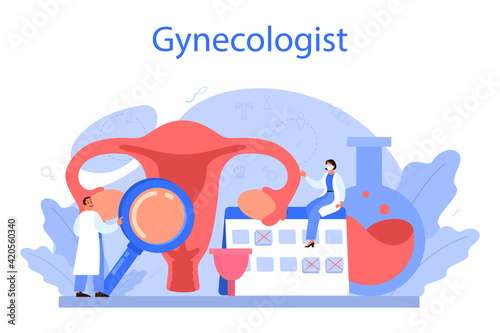 Gynecologist, reproductologist and women health concept. Human anatomy,