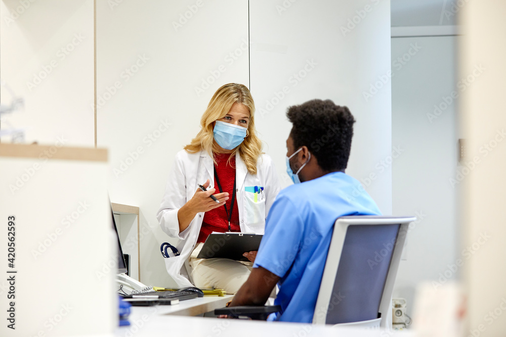 Male nurse working Male nurse working