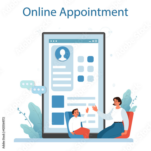Speech therapist online service or platform. Didactic correction