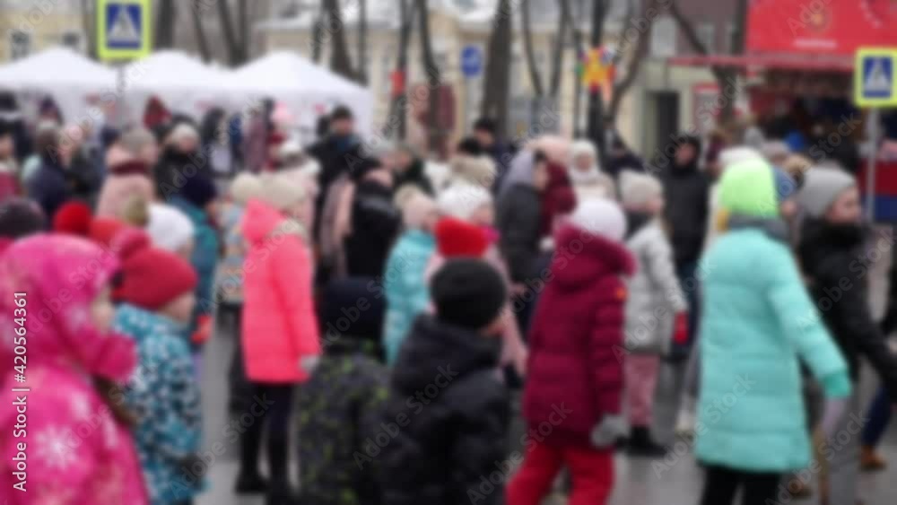 Dance flash mob on the street. Dance flash mob on the street.