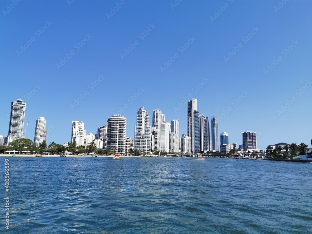 Surfers Paradise at Gold Coast, Australia Queensland, January 2nd 2020