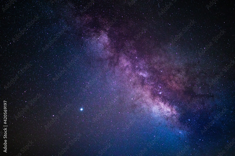Starry night scene. Starry night scene.