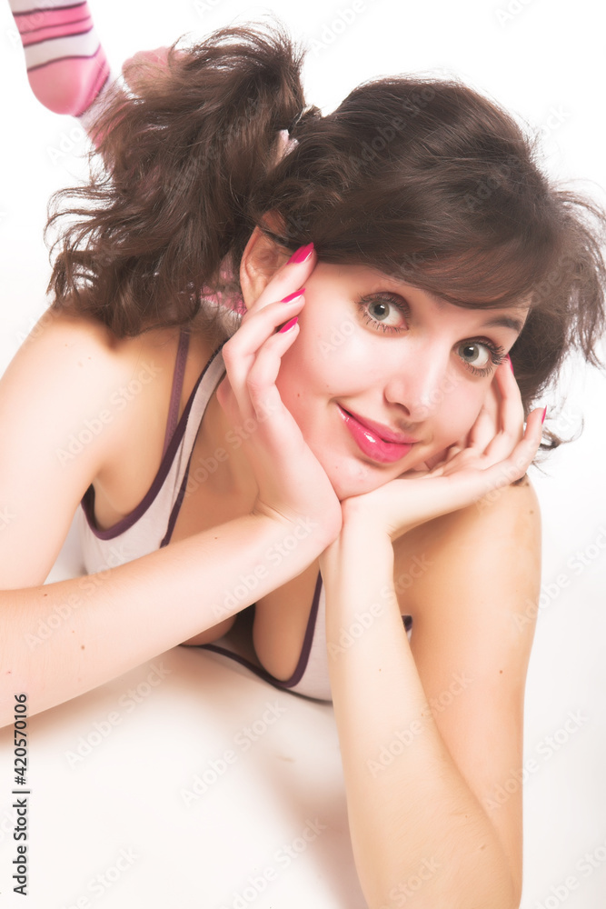 Fototapeta premium sporty teenager girl
