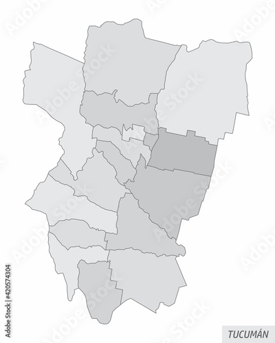 Tucuman province grayscale map