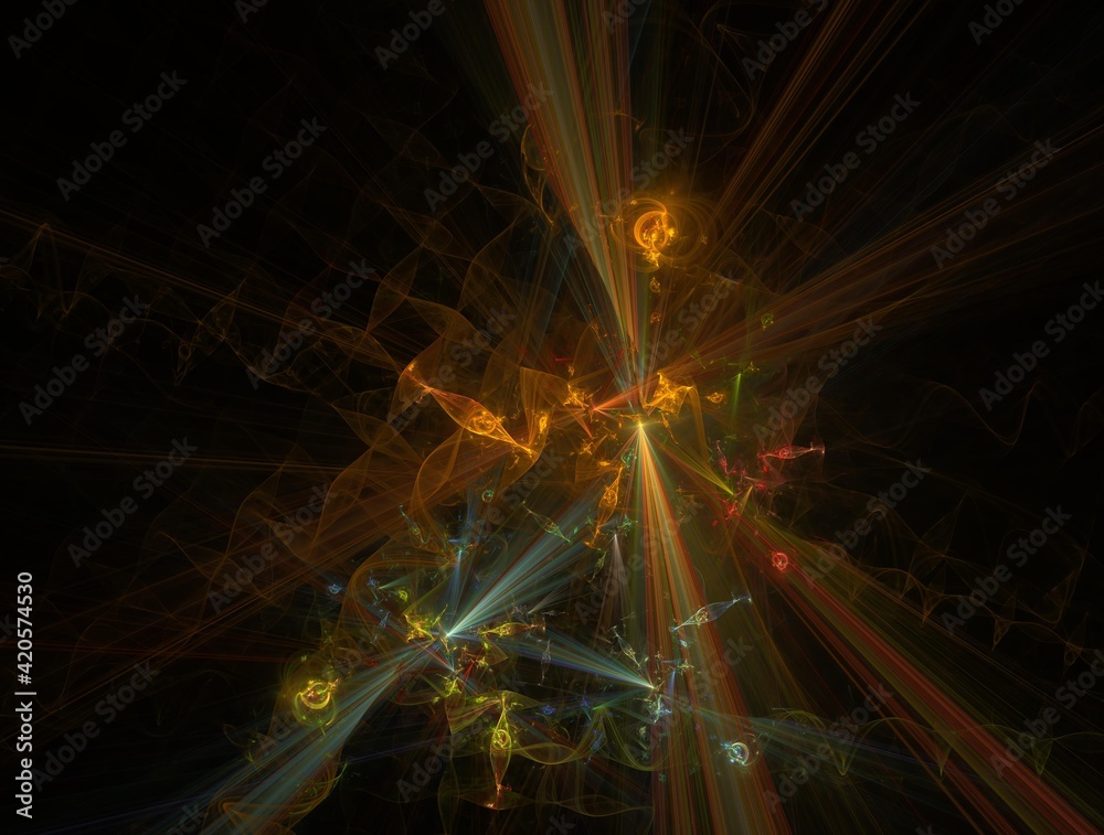 Obraz premium Imaginatory fractal background generated Image