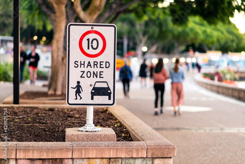 shared zone sign
