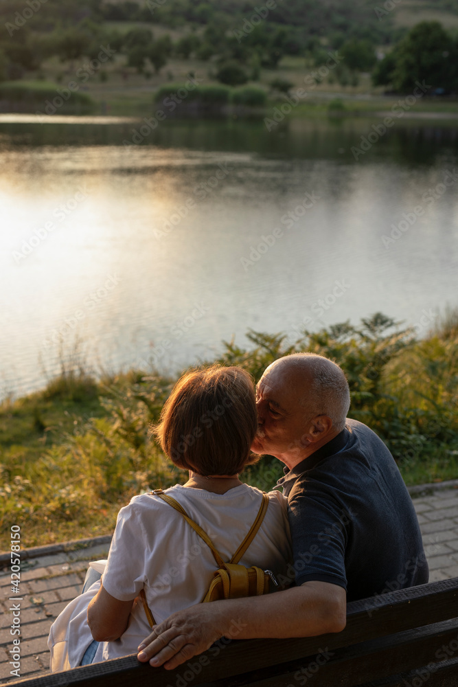 Portrait Of A Senior Couple From Behind Portrait Of A Senior Couple From Behind