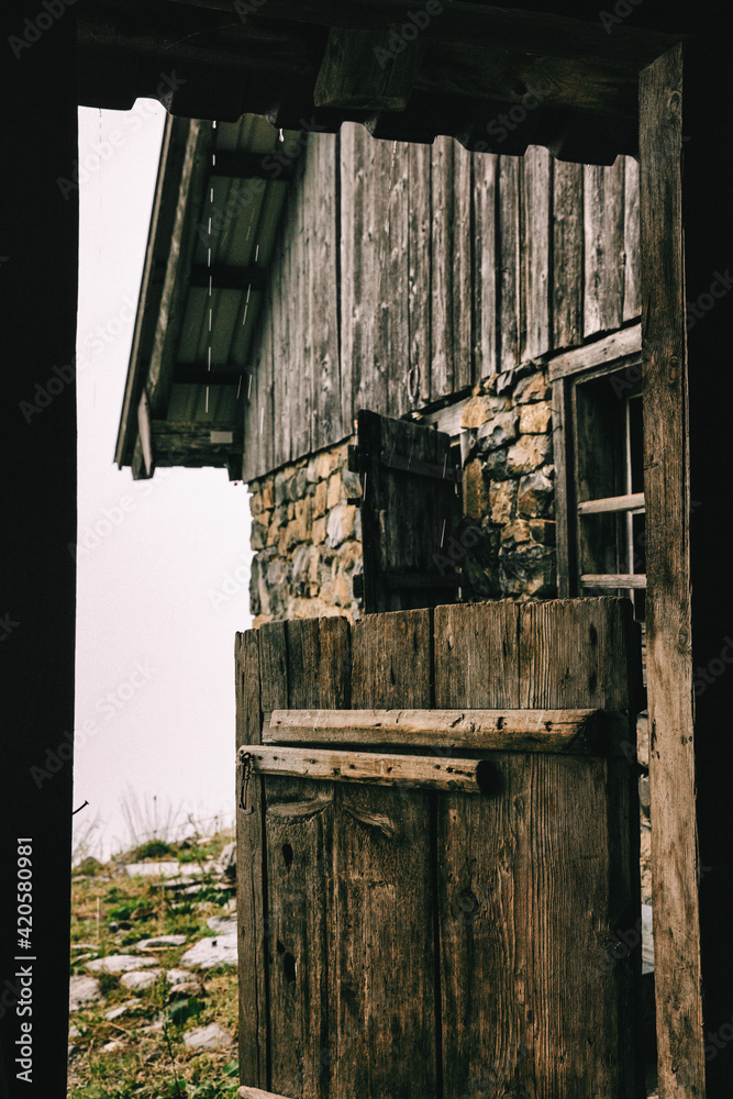Rustic Shelter on Rainy Hike Rustic Shelter on Rainy Hike