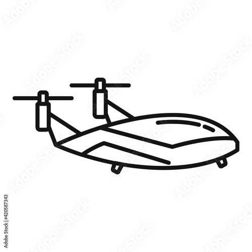 Murais de parede Flying unmanned taxi icon, outline style