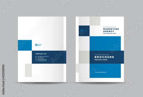 Business Brochure Cover Design or Annual Report and Company Profile Cover or Booklet and Catalog Cover 