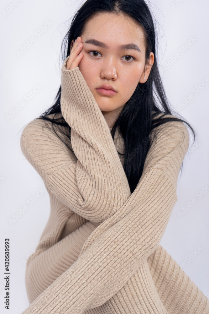 portrait of a beautiful Asian girl in the Studio portrait of a beautiful Asian girl in the Studio
