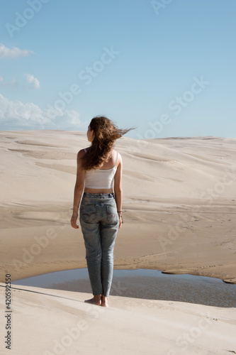 person on the desert
