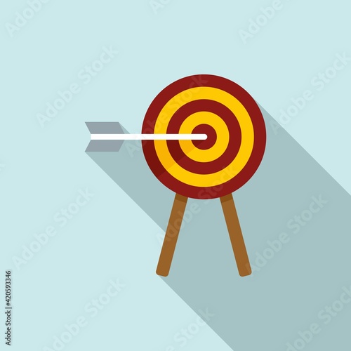 Affiliate marketing target icon, flat style