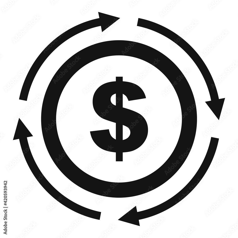 Marketing money circle icon, simple style Marketing money circle icon, simple style
