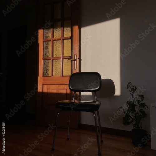Chair in the dark photo