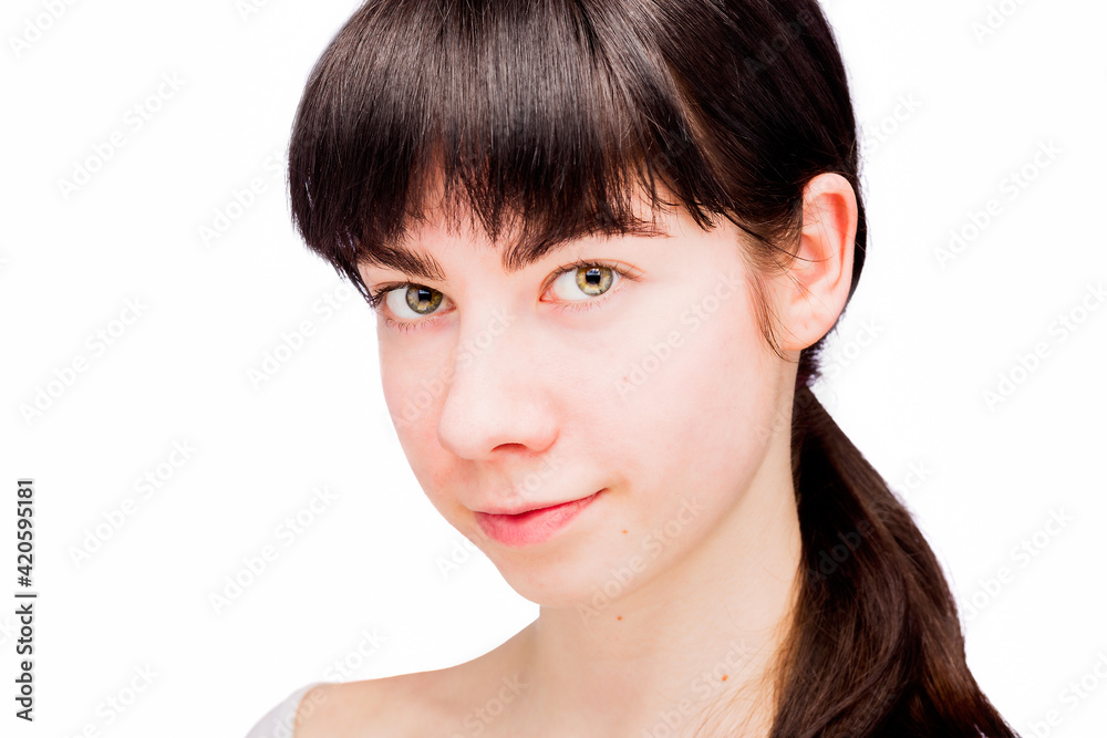 Young student caucasian profile picture headshot in white background. A casual model curriculum studio portrait for university or employee recruitment Young student caucasian profile picture headshot in white background. A casual model curriculum studio portrait for university or employee recruitment