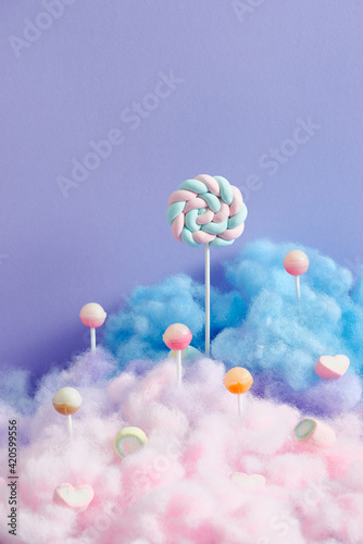 Sweet lollipop candy world