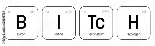 Bitch chemical label style desing