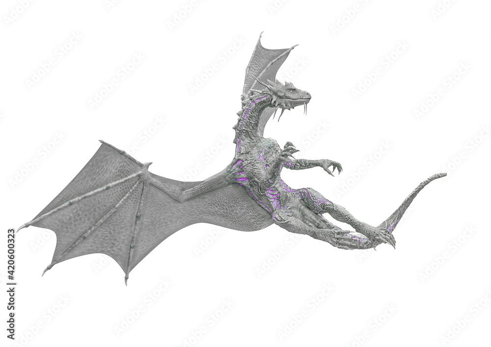 Fototapeta premium master dragon on white background