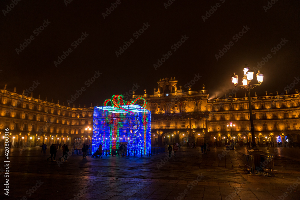 Naklejka premium iluminacion navidad salamanca