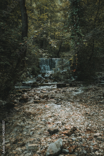 Waterfall in nature photo