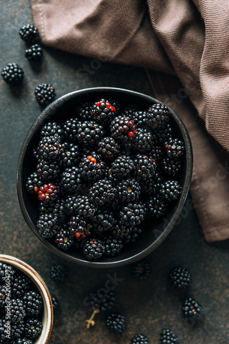 Wild blackberries photo