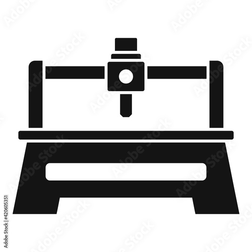 Milling machine tool icon, simple style