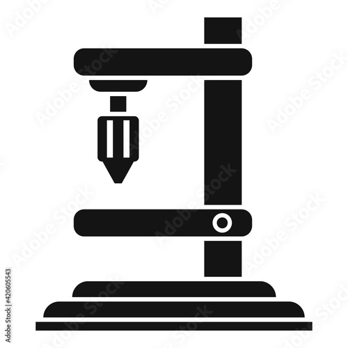 Construction milling machine icon  simple style