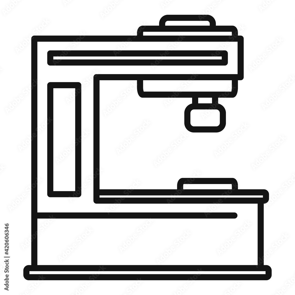 Cutter milling machine icon, outline style Cutter milling machine icon, outline style