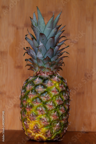 pineapple on a wooden table