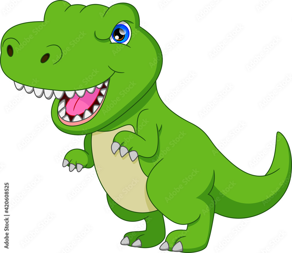 Fototapeta premium cute baby dinosaur cartoon