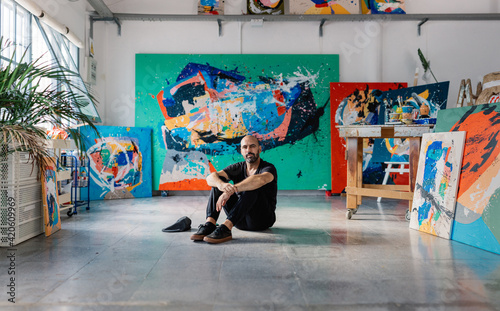 An artist in his studio photo