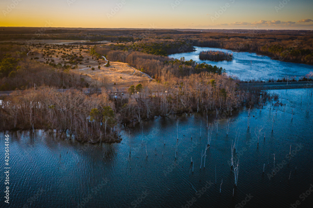 Aerial of Manasquan Reservoir 