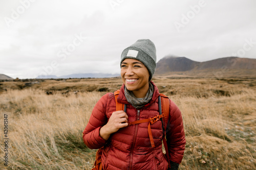 Young women hiking. photo