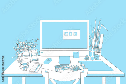 Home Office Illustration