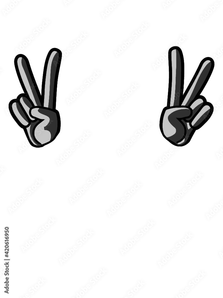 Fototapeta premium 2 Hände Peace 