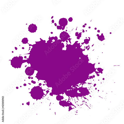 Color ink splashes. Grunge splatters. Abstract background. Grunge text banners