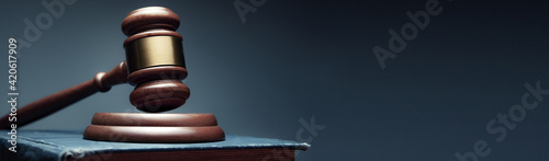 Fotografie, Tablou wooden judge on book on the desk