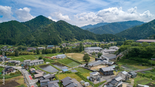 Ariel View of Japanese Small Village photo