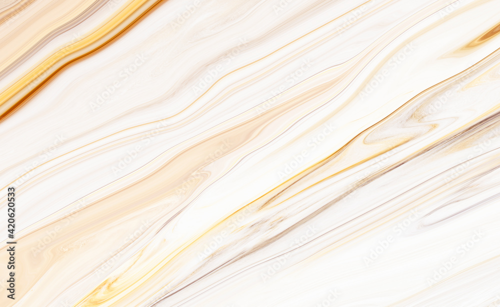 Obraz premium Marble wall white brown pattern ink swirl yellow green graphic background abstract light elegant grey for floor plan ceramic counter texture tile gray silver background natural for interior decoration