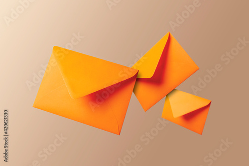 Orange envelopes