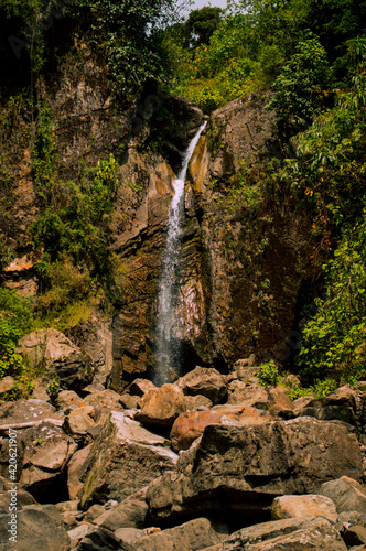 waterfall in the mountains