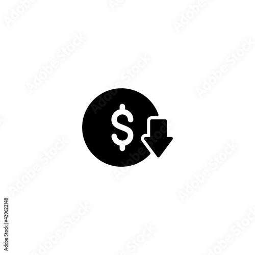 Cost Reduction icon vector for computer, web and mobile apps
