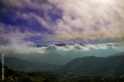 clouds over the mountains