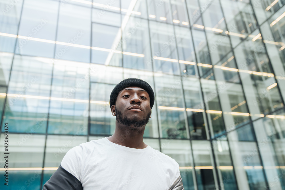 Self-Confident Male Portrait In Urban Surroundings Self-Confident Male Portrait In Urban Surroundings